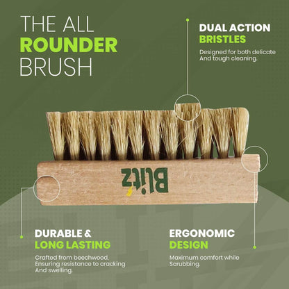 Blitz Premium Sneaker Cleaning Set All Rounder Brush with dual action bristles for delicate and tough cleaning.
